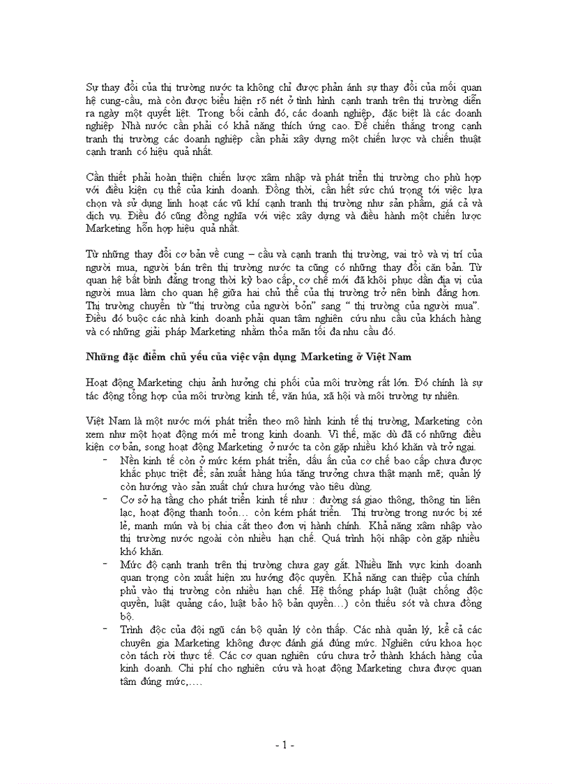 image for page Việc nghiên cứu và vận dụng Marketing trong điều kiện kinh doanh hiện nay của Việt nam