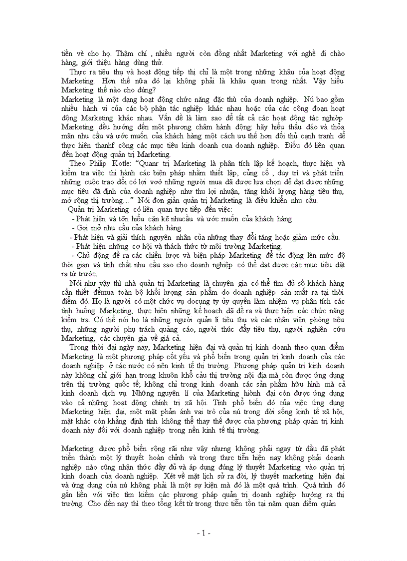 image for page Việc nghiên cứu và vận dụng Marketing trong điều kiện kinh doanh hiện nay của Việt nam