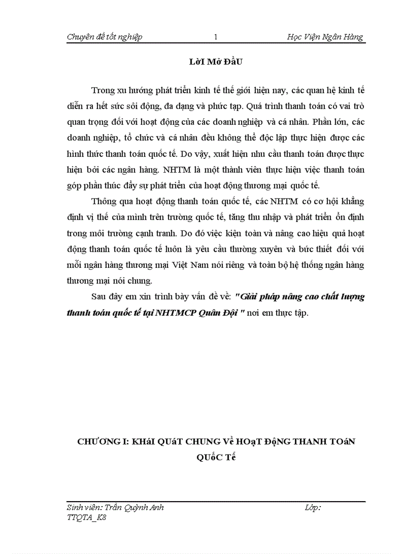 image for page Giải pháp nâng cao chất lượng thanh toán quốc tế tại NHTMCP Quân Đội 1