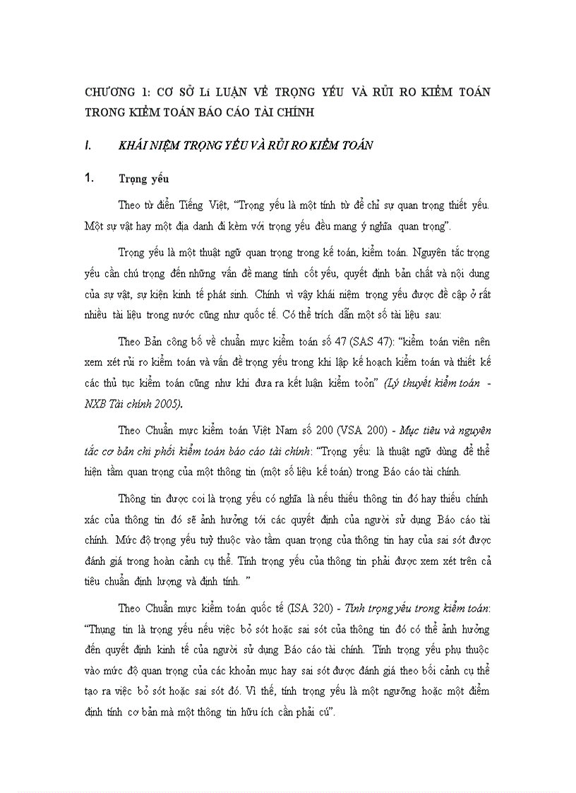 image for page Quy trình đánh giá trọng yếu và rủi ro kiểm toán trong kiểm toán Báo cáo tài chính tại Công ty TNHH Deloitte Việt Nam 1