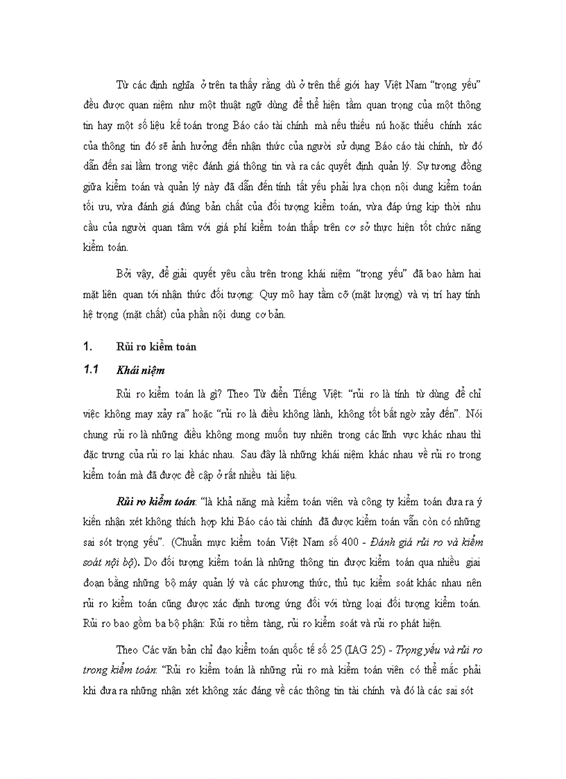 image for page Quy trình đánh giá trọng yếu và rủi ro kiểm toán trong kiểm toán Báo cáo tài chính tại Công ty TNHH Deloitte Việt Nam 1