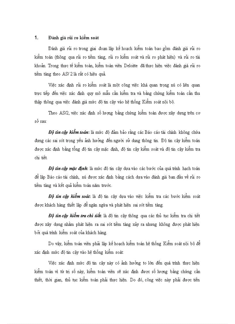 image for page Quy trình đánh giá trọng yếu và rủi ro kiểm toán trong kiểm toán Báo cáo tài chính tại Công ty TNHH Deloitte Việt Nam 1