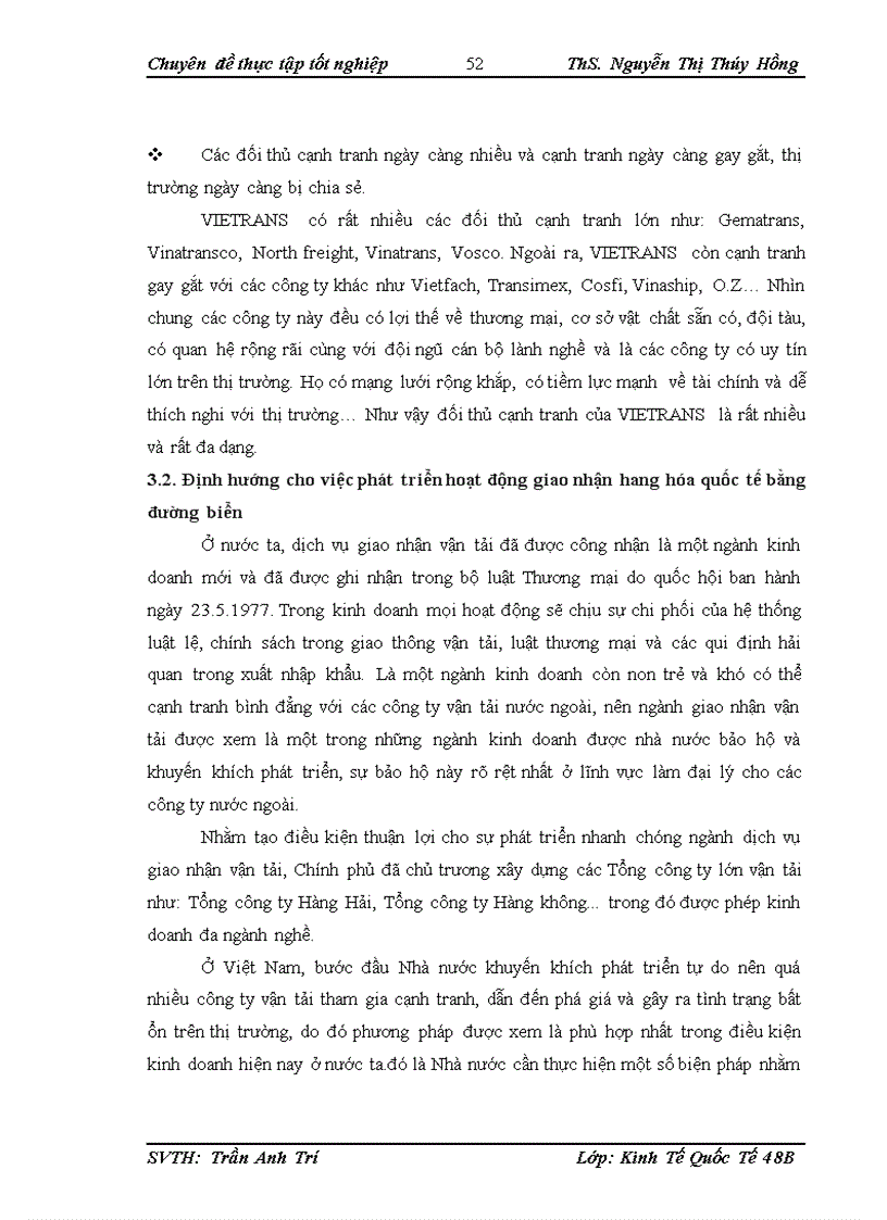 image for page Hoạt động giao nhận hàng hóa quốc tế tại công ty giao nhận kho vận ngoại thương vietrans