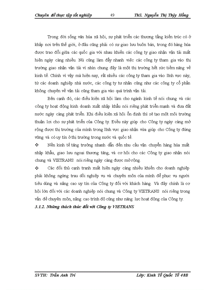image for page Hoạt động giao nhận hàng hóa quốc tế tại công ty giao nhận kho vận ngoại thương vietrans