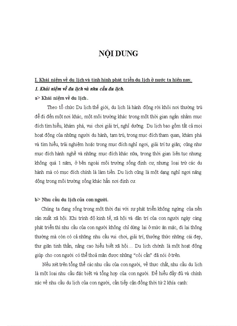 image for page Tình hình du lịch và một số loại hình du lịch chủ yếu đang phát triển ở nước ta hiện nay