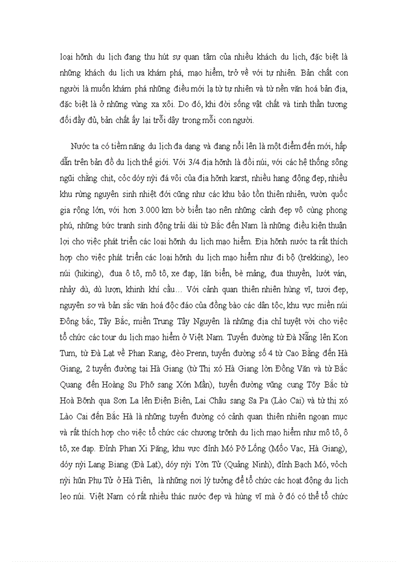 image for page Tình hình du lịch và một số loại hình du lịch chủ yếu đang phát triển ở nước ta hiện nay