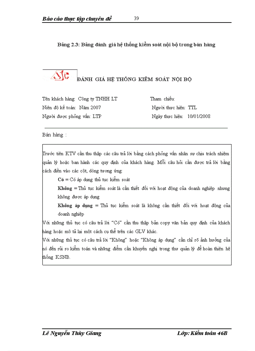 image for page Hoàn thiện kiểm toán chu trình bán hàng thu tiền trong kiểm toán báo cáo tài chính do Công ty TNHH Dịch vụ Tư vấn Tài chính Kế toán và Kiểm toán thực hiện