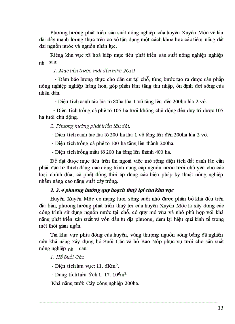 image for page công trình thiết kế kỹ thuật quy hoạnh thuỷ lợi huyện Xuyên Mộc với Hồ Chứa Suối Các
