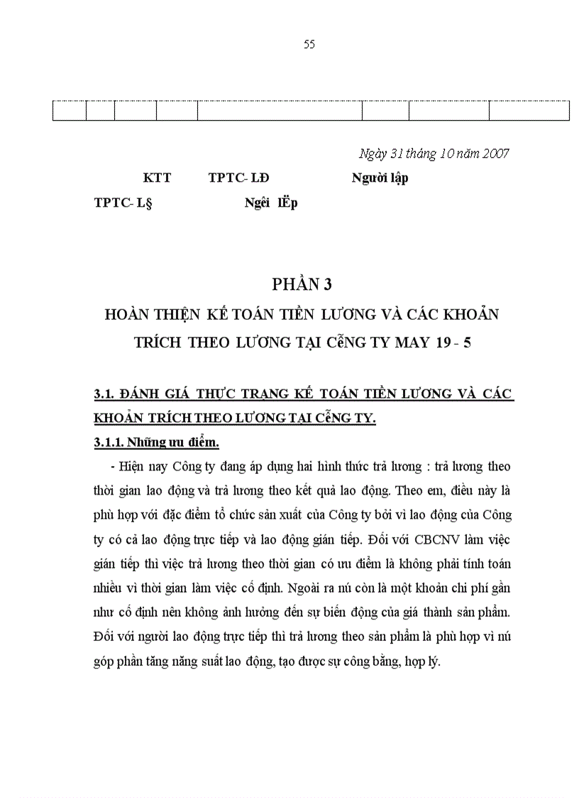 image for page Kế toán tiền lương và các khoản trích theo lương tại Công ty May 19 5 1