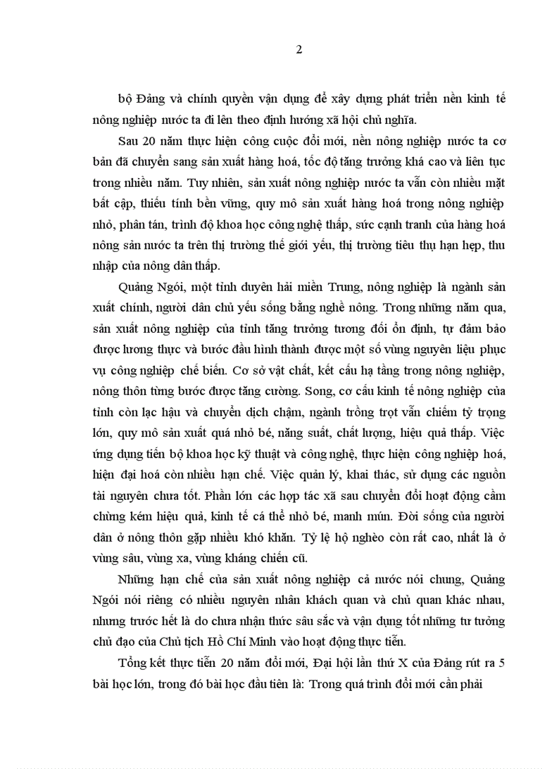 image for page Vận dụng tư tưởng của Chủ tịch Hồ Chí Minh về phát triển nông nghiệp ở tỉnh Quảng Ngãi