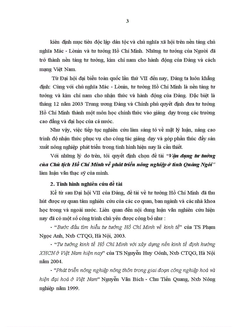 image for page Vận dụng tư tưởng của Chủ tịch Hồ Chí Minh về phát triển nông nghiệp ở tỉnh Quảng Ngãi