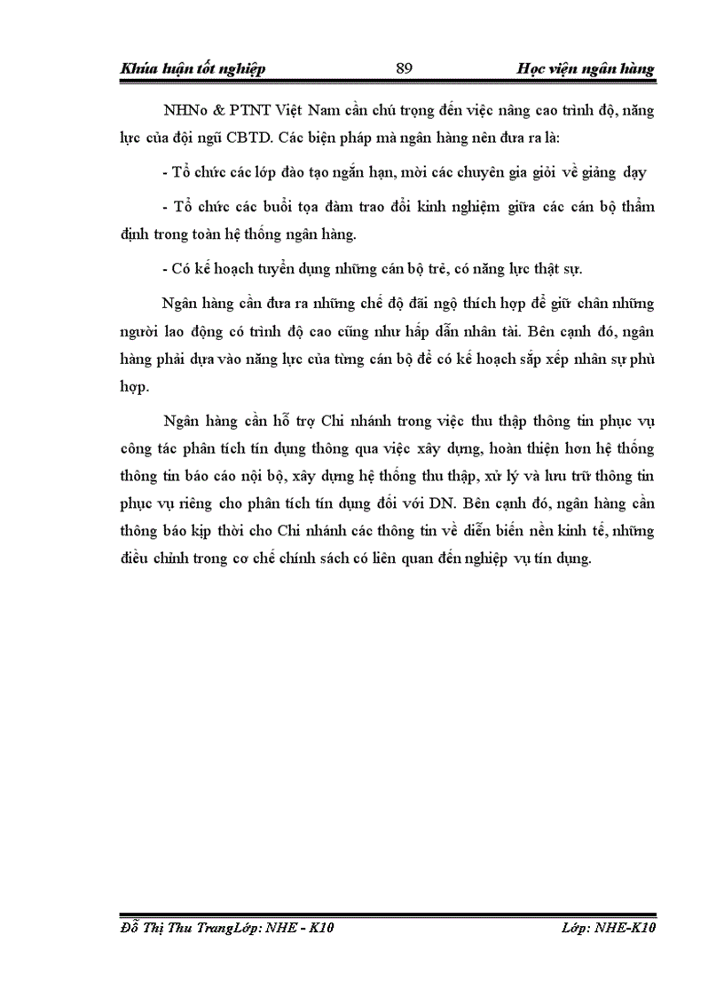 image for page Giải pháp nâng cao chất lượng phân tích tín dụng đối với doanh nghiệp vay vốn tại NHNo PTNT Chi nhánh Thăng Long 1
