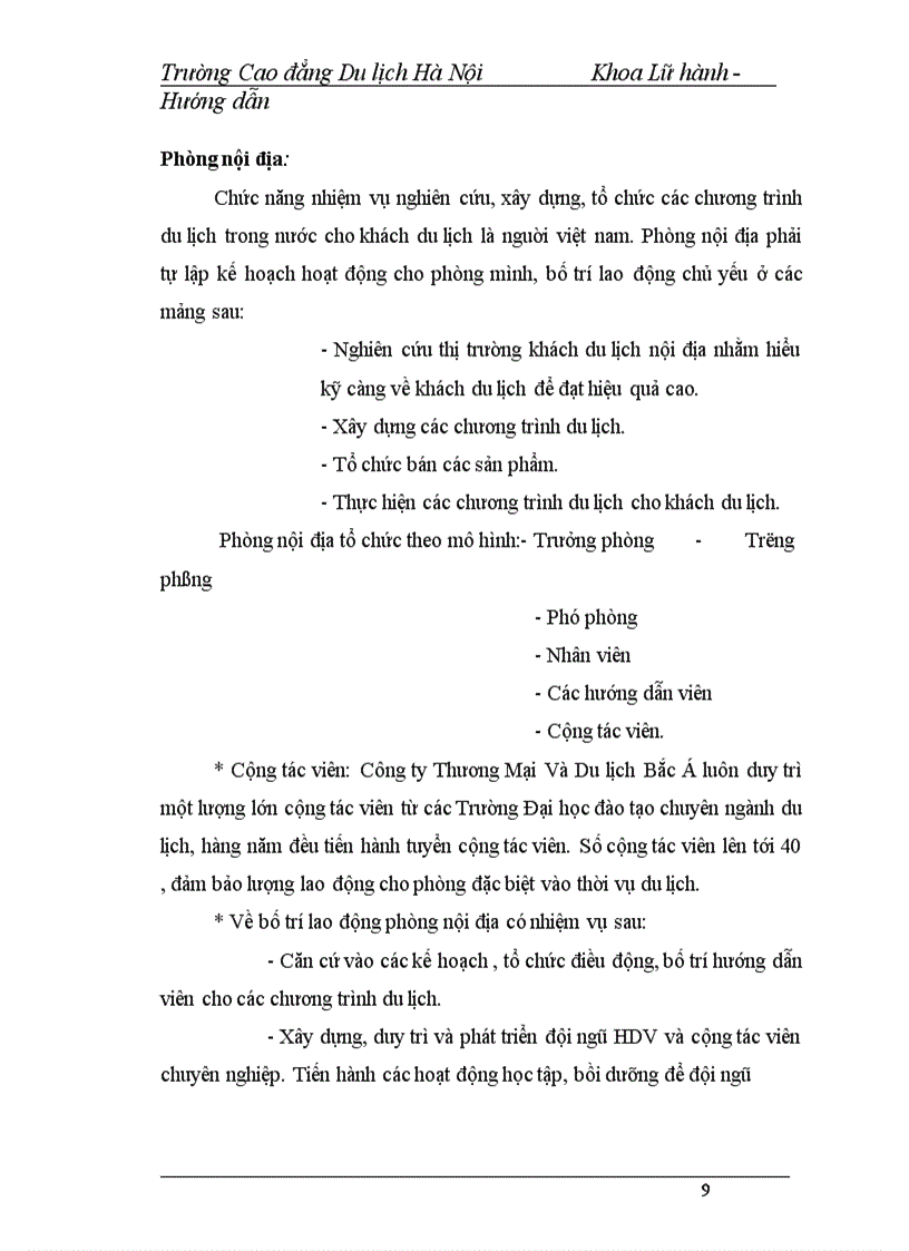 image for page Báo cáo thực tập tại Công ty Thương Mại Và Du lịch Bắc á 1