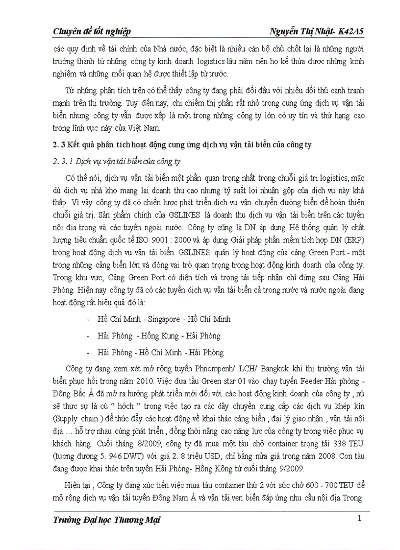 image for page Nâng cao năng lực cạnh tranh cung ứng dịch vụ logistics của công ty TNHH Vận tải biển Ngôi sao xanh