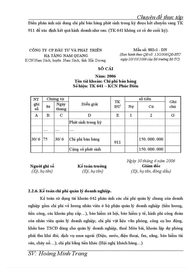 image for page Kế toán doanh thu chi phí và xác định kết quả kinh doanh tại Công ty cổ phần Đầu tư và Phát triển hạ tầng Nam Quang 1