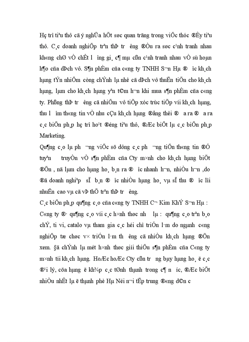 image for page Một số giải pháp đẩy mạnh hoạt động tiêu thụ sản phẩm tại công ty TNHH Cơ Kim Khí Sơn Hà 1