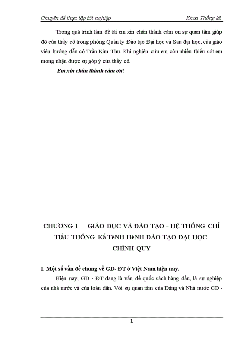 image for page Nghiên cứu thống kê tình hình giáo dục đào tạo Đại học chính quy tại trường Đại học Kinh tế quốc dân thời kỳ 1995 2004 1