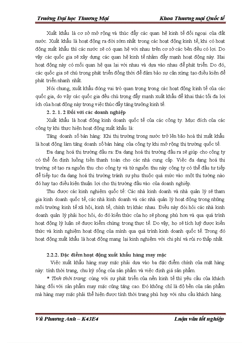image for page Giải pháp đẩy mạnh xuất khẩu mặt hàng áo sơ mi của Tổng công ty May 10 Công ty cổ phần sang thị trường Hoa Kỳ