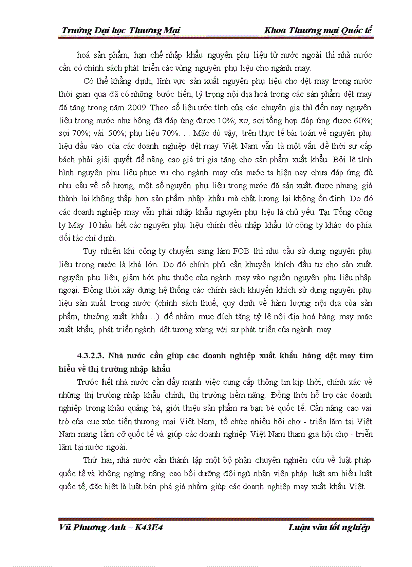 image for page Giải pháp đẩy mạnh xuất khẩu mặt hàng áo sơ mi của Tổng công ty May 10 Công ty cổ phần sang thị trường Hoa Kỳ
