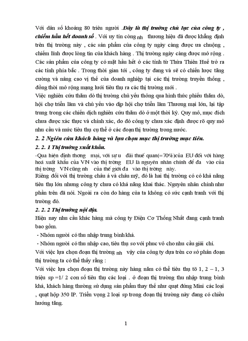 image for page Các ải pháp Marketing nhằm duy trì và mở rộng thị trường của công ty Điện Cơ Thống