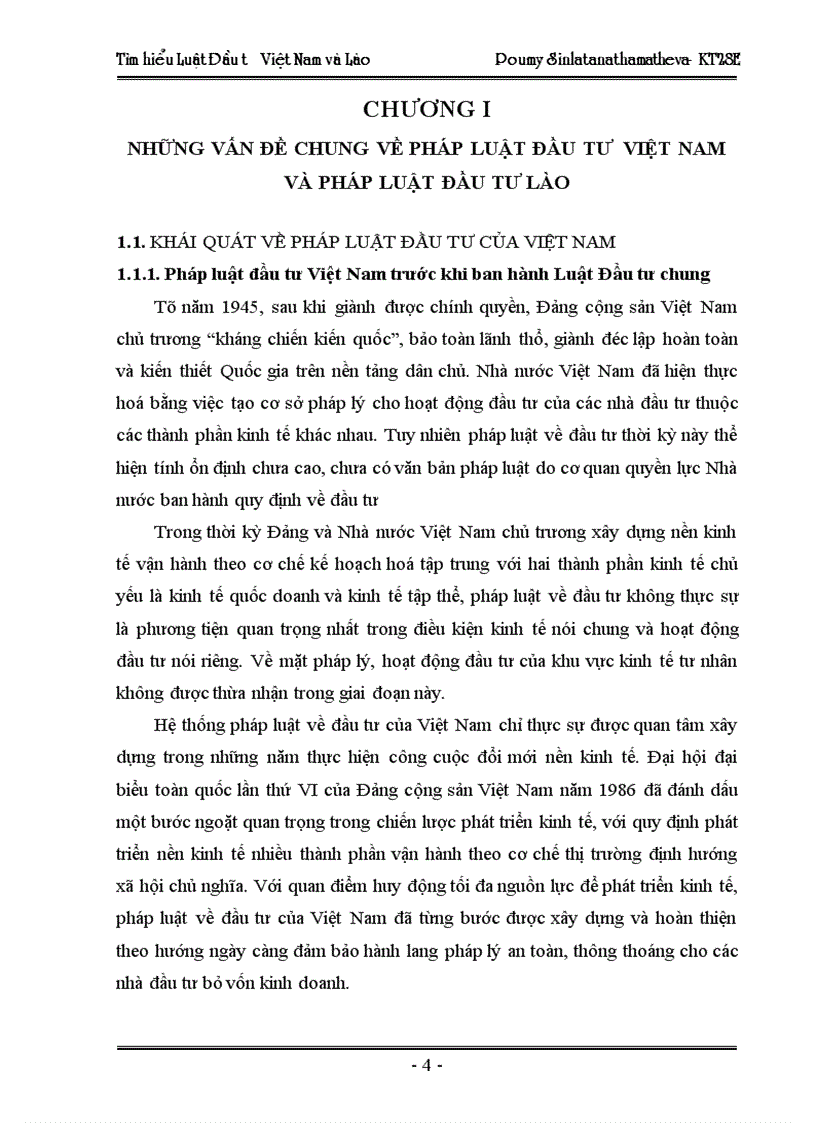 image for page Tìm hiểu pháp luật đầu tư của Việt Nam trong sự so sánh với pháp luật đầu tư của Lào 1