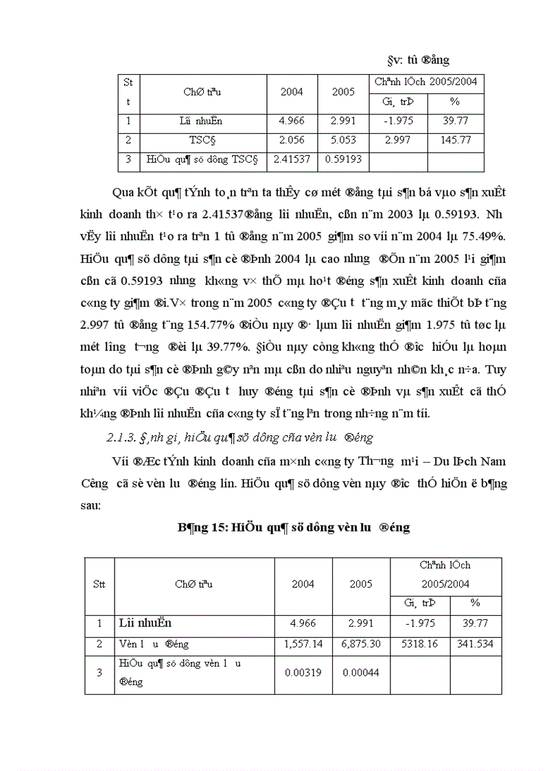 image for page Thực trạng đầu tư và hiệu quả đầu tư tại công ty Thương mại Du lịch Nam Cường