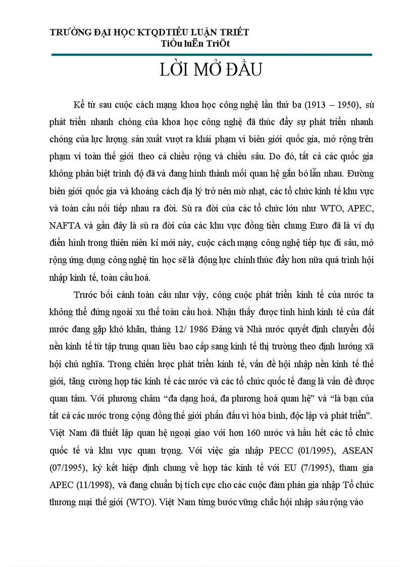 image for page Việt Nam trong xu thế hội nhập và phát triển dưới con mắt triết học 1