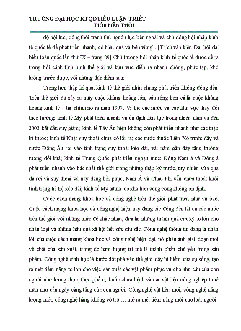 image for page Việt Nam trong xu thế hội nhập và phát triển dưới con mắt triết học 1