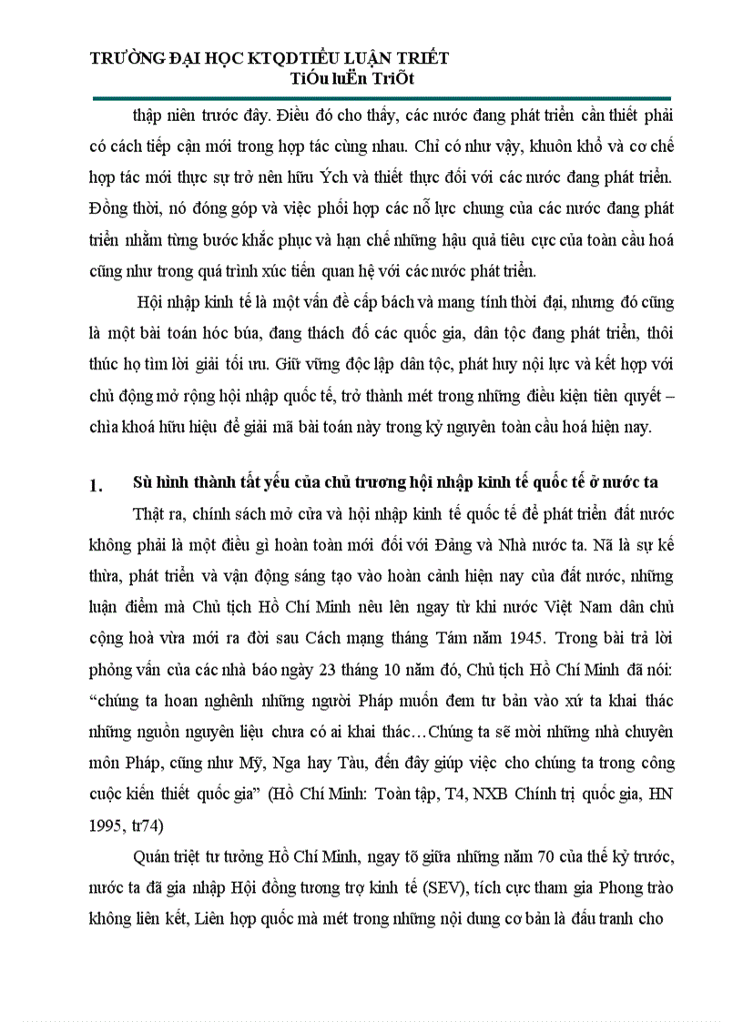 image for page Việt Nam trong xu thế hội nhập và phát triển dưới con mắt triết học 1