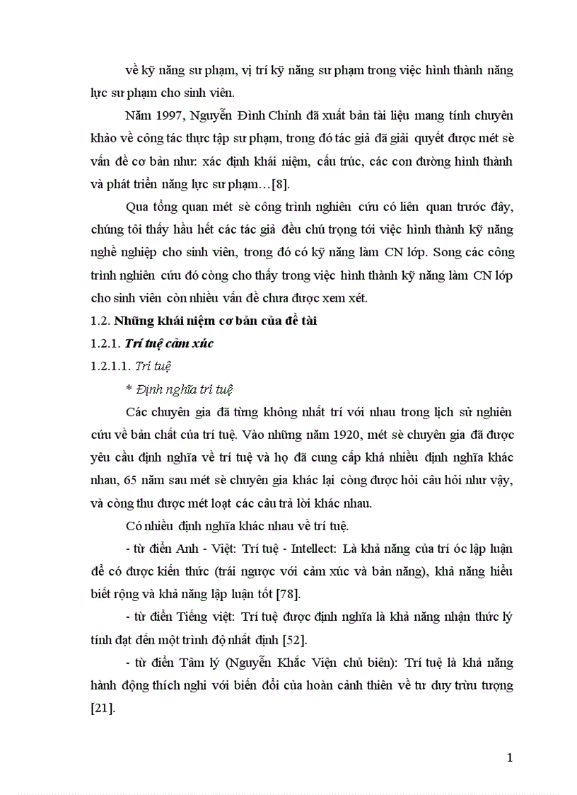image for page Nghiên cứu mối quan hệ giữa trí tuệ cảm xúc với kỹ năng làm công tác chủ nhiệm lớp của sinh viên cao đẳng sư phạm hà tây