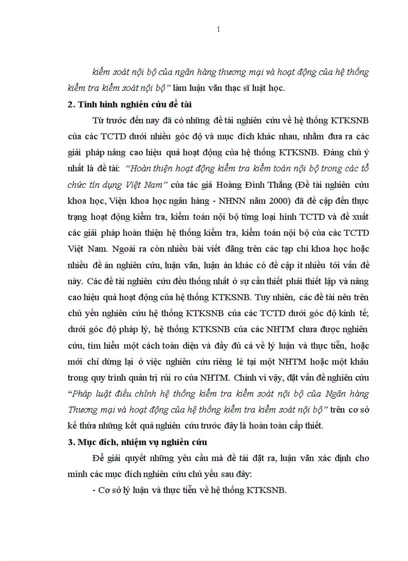 image for page Pháp luật điều chỉnh hệ thống kiểm tra kiểm soát nội bộ của ngân hàng thương mại và hoạt động của hệ thống kiểm tra kiểm soát nội bộ