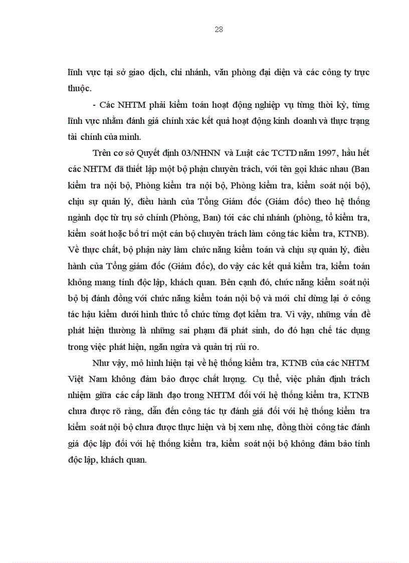 image for page Pháp luật điều chỉnh hệ thống kiểm tra kiểm soát nội bộ của ngân hàng thương mại và hoạt động của hệ thống kiểm tra kiểm soát nội bộ