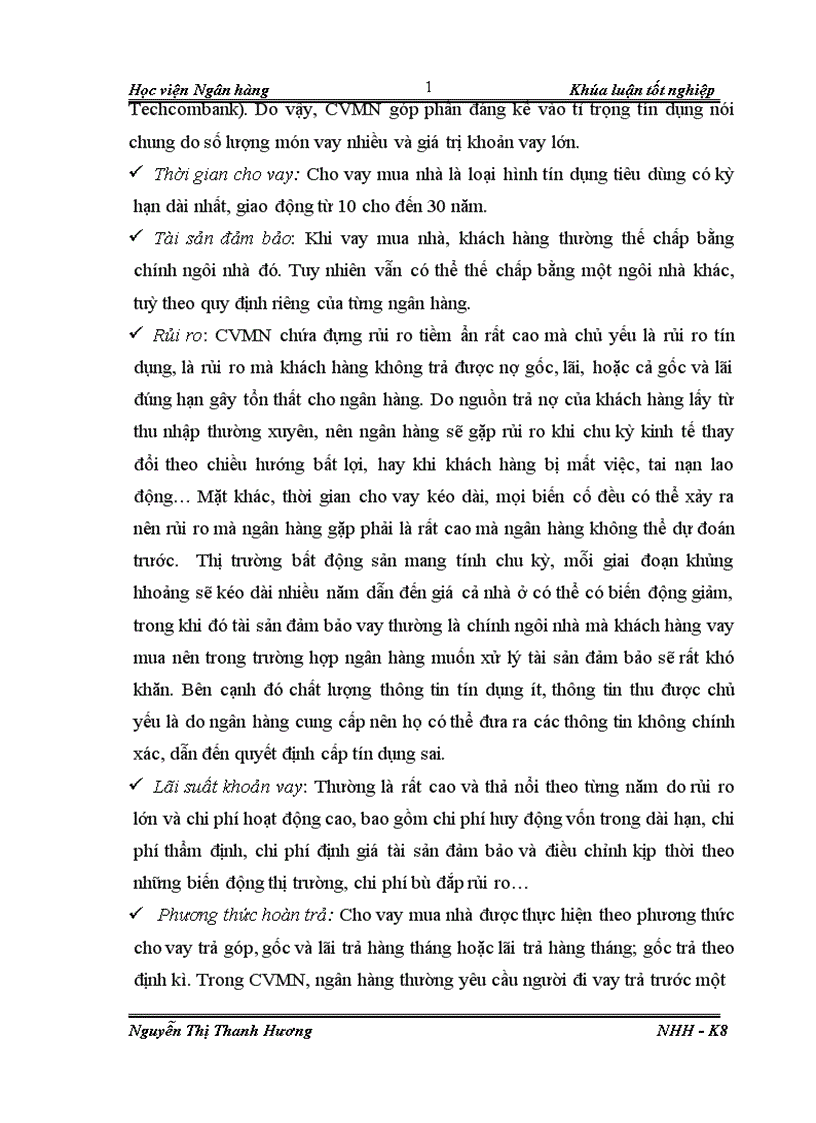 image for page Giải pháp mở rộng cho vay mua nhà tại ngân hàng Techcombank chi nhánh Láng Hạ 1