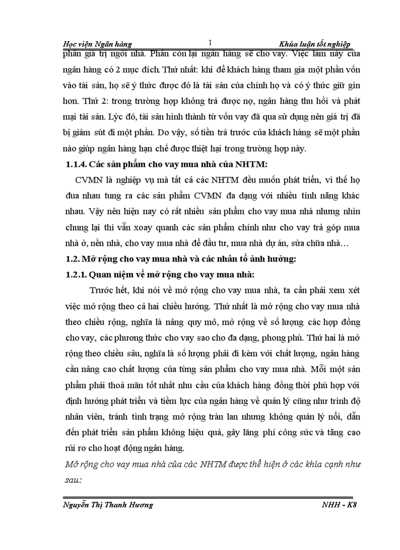 image for page Giải pháp mở rộng cho vay mua nhà tại ngân hàng Techcombank chi nhánh Láng Hạ 1