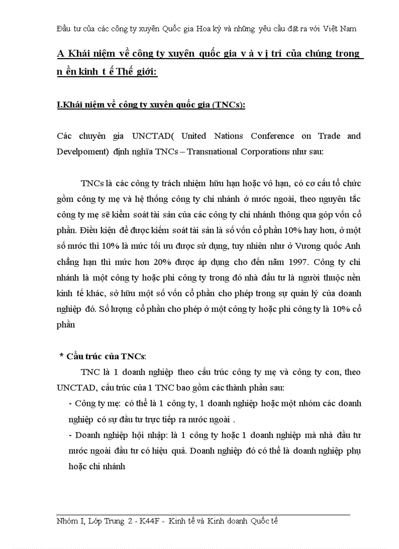 image for page Đầu tư của các công ty xuyên Quốc gia Hoa kỳ và những yêu cầu đặt ra với Việt Nam