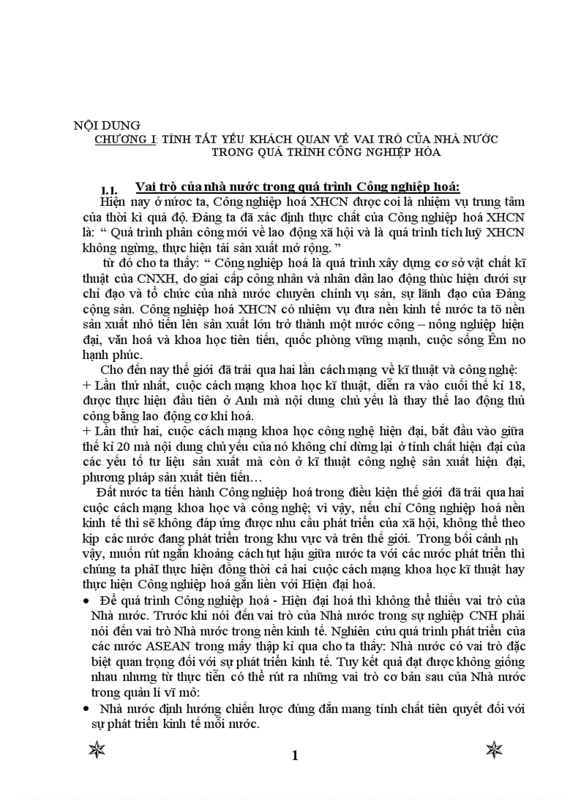 image for page Vai trò của nhà nước đối với quá trình Công nghiệp hoá Hiện đại hoá ở nước ta 1