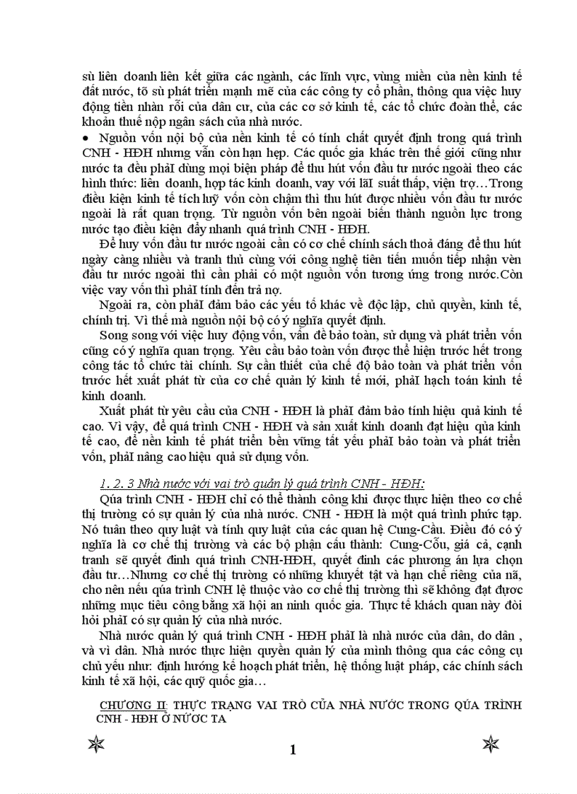 image for page Vai trò của nhà nước đối với quá trình Công nghiệp hoá Hiện đại hoá ở nước ta 1