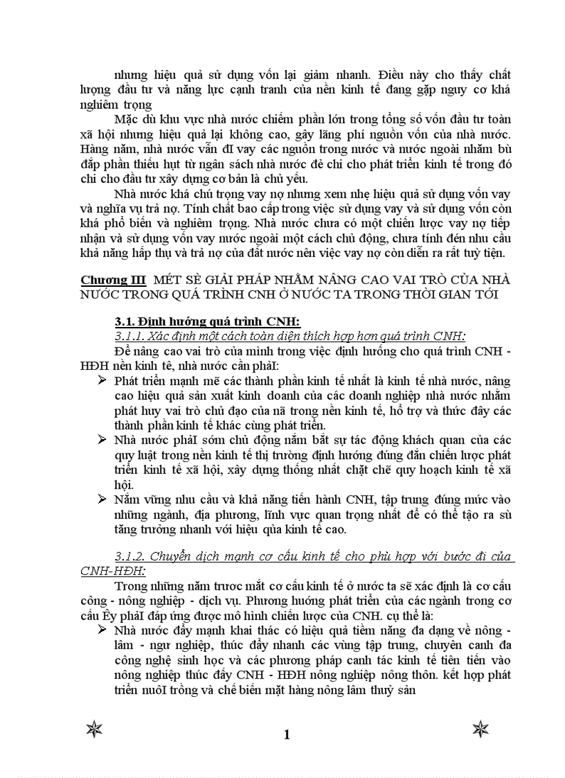 image for page Vai trò của nhà nước đối với quá trình Công nghiệp hoá Hiện đại hoá ở nước ta 1