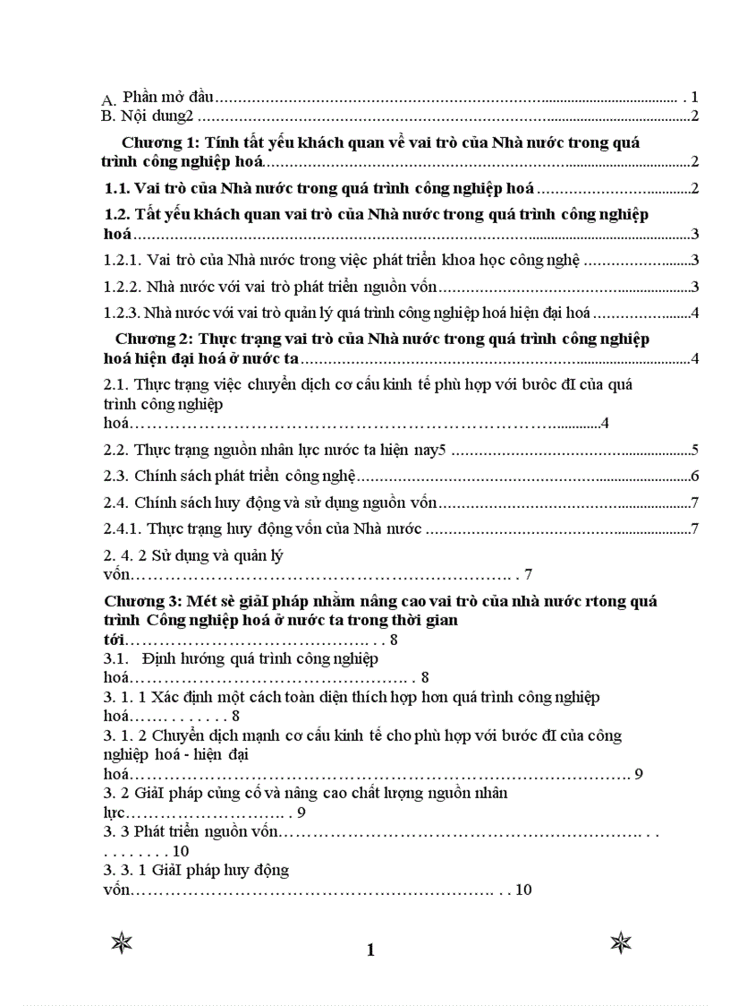 image for page Vai trò của nhà nước đối với quá trình Công nghiệp hoá Hiện đại hoá ở nước ta 1