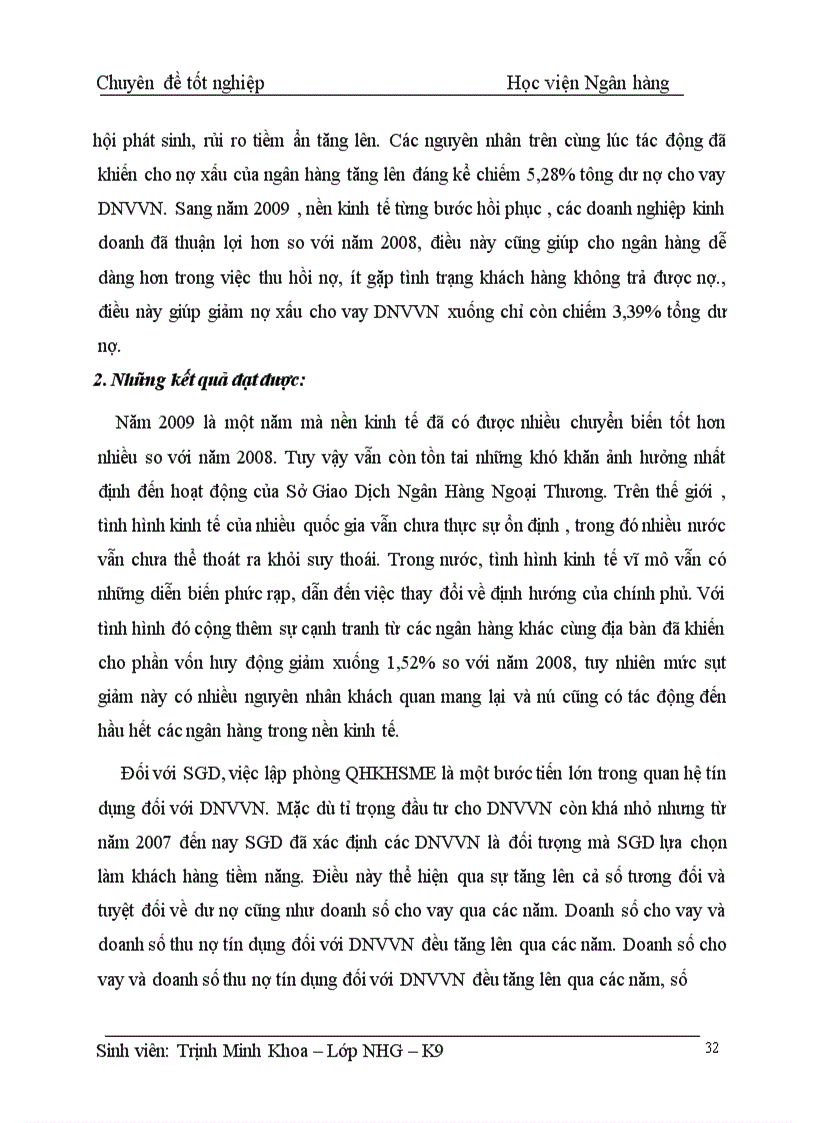 image for page Giải pháp nâng cao chất lượng tín dụng đối với các doanh nghiệp vừa và nhỏ tại sở giao dịch ngân hàng thương mại cổ phần ngoại thương