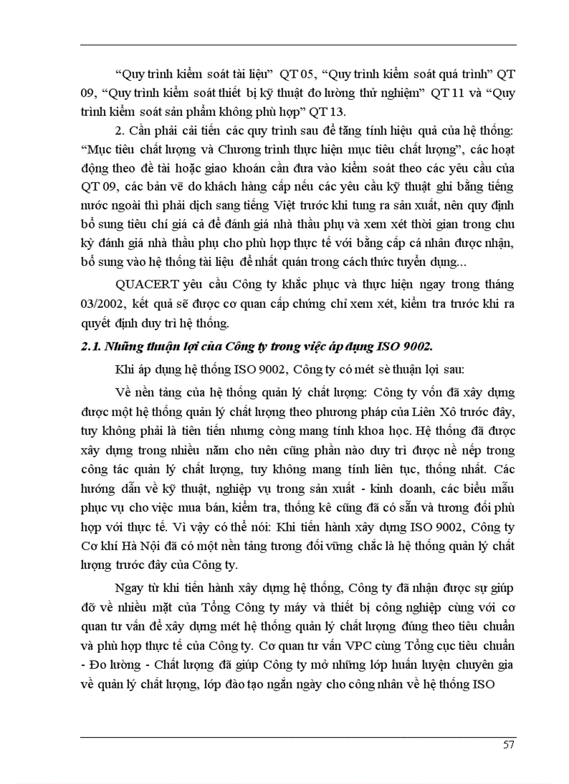 image for page Một số giải pháp nhằm thực hiện việc chuyển đổi hệ thống quản lý chất lượng theo tiêu chuẩn ISO 9002 1994 sang ISO 9001 2000 tại Công ty Cơ khí Hà Nội 1