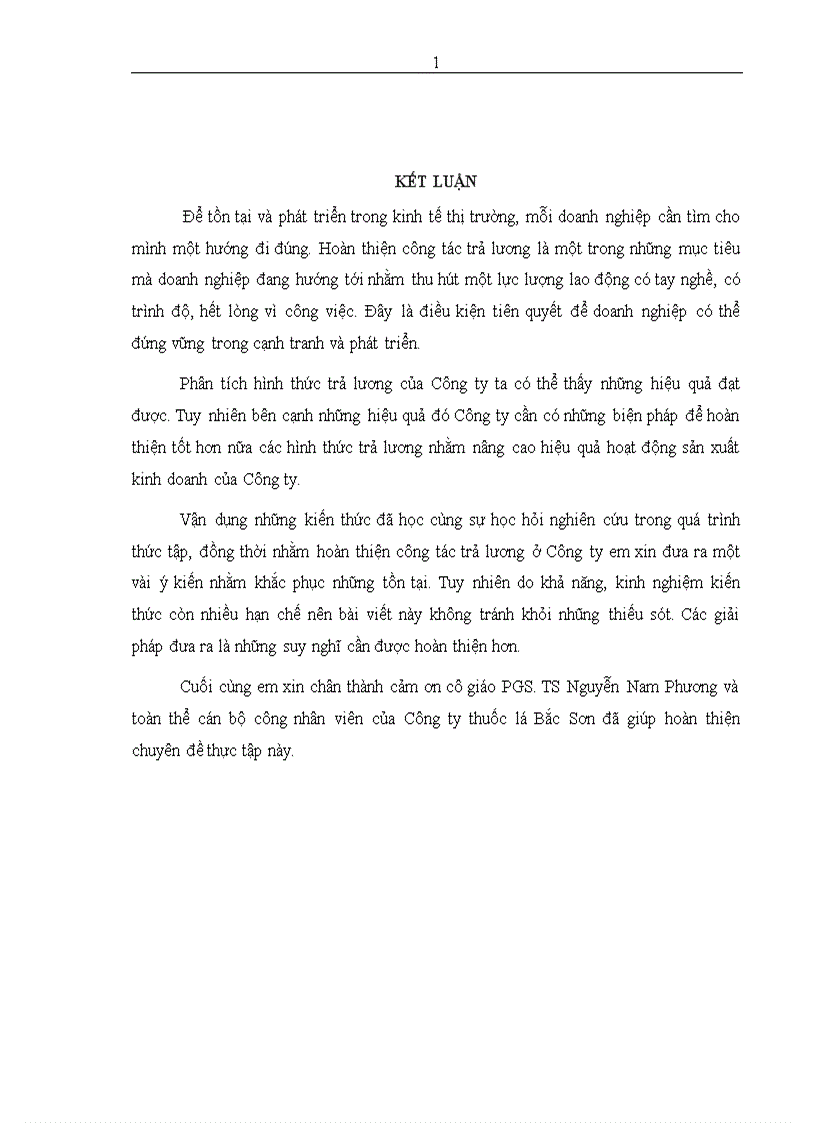 image for page Hoàn thiện các hình thức trả lương tại Công ty thuốc lá Bắc Sơn 1