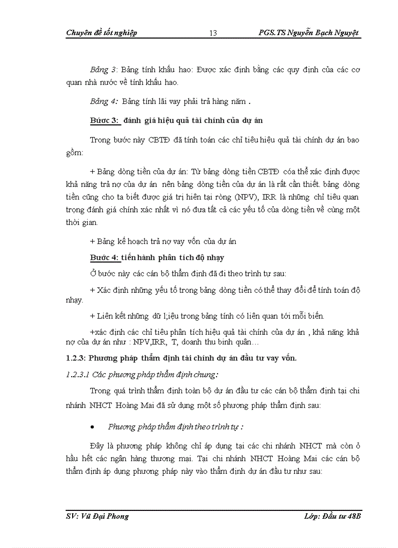 image for page Hoàn thiện công tác thẩm định tài chính dự án đầu tư vay vốn tại chi nhánh Ngân hàng công thương Hoàng Mai