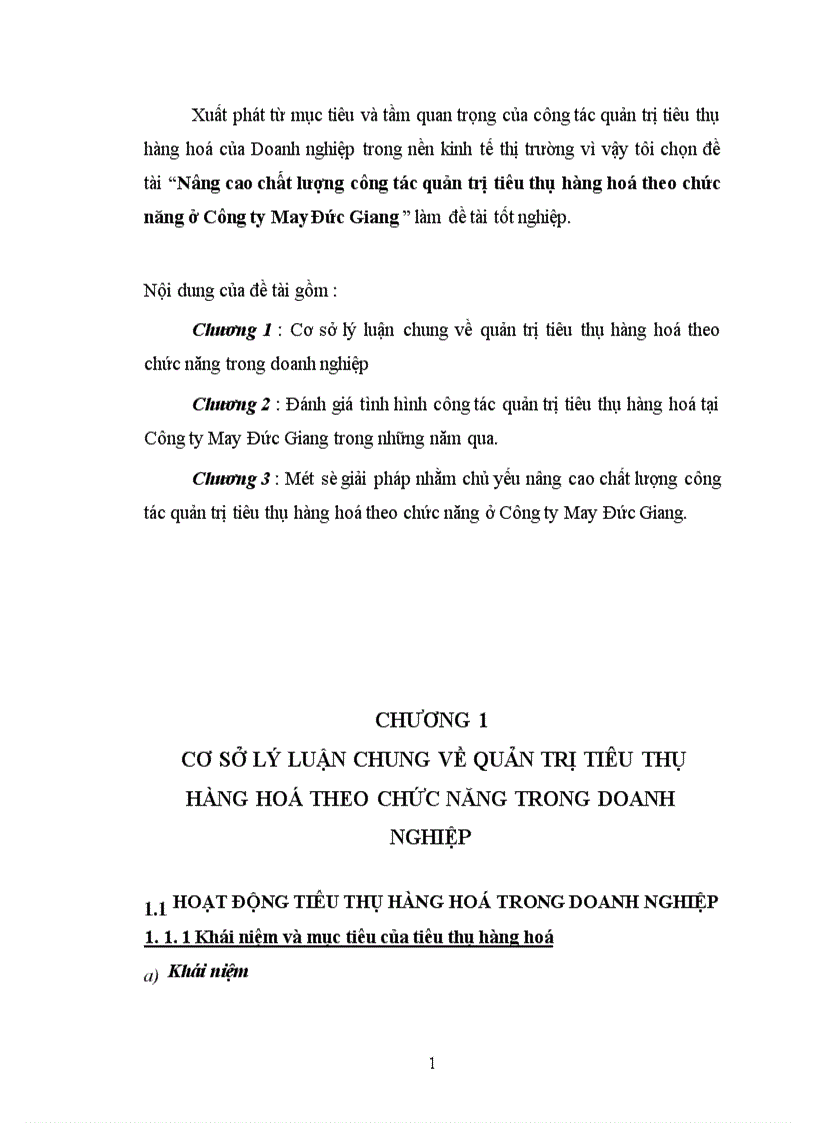 image for page Nâng cao chất lượng công tác quản trị tiêu thụ hàng hoá theo chức năng ở Công ty May Đức Giang 1