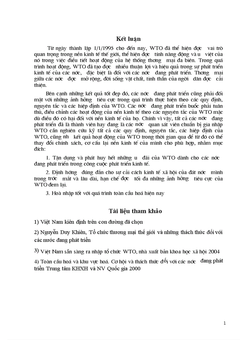 image for page Tác động của WTO đến các nước đang phát triển