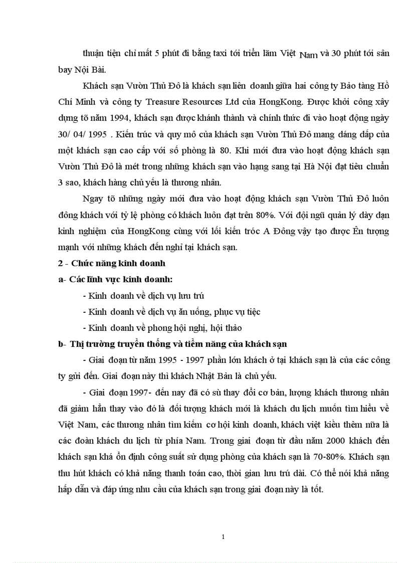 image for page Thực trạng về quản trị nhân sự tại khách sạn vườn thủ đô