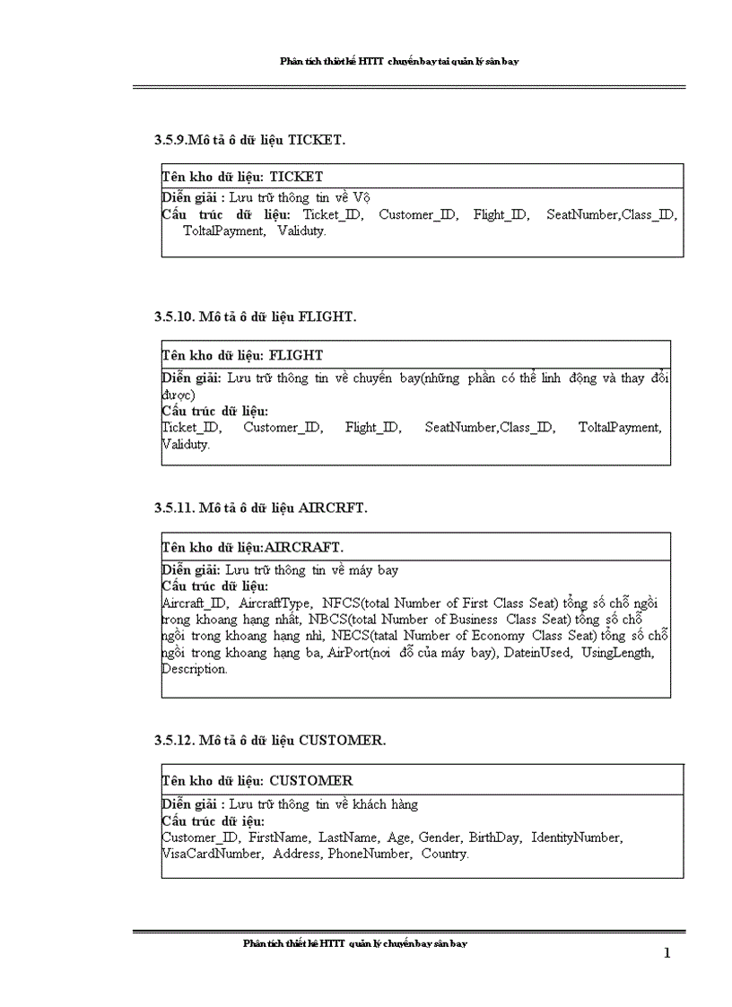 image for page Phân tích thiêt kế HTTT chuyến bay tại quản lý sân bay 1