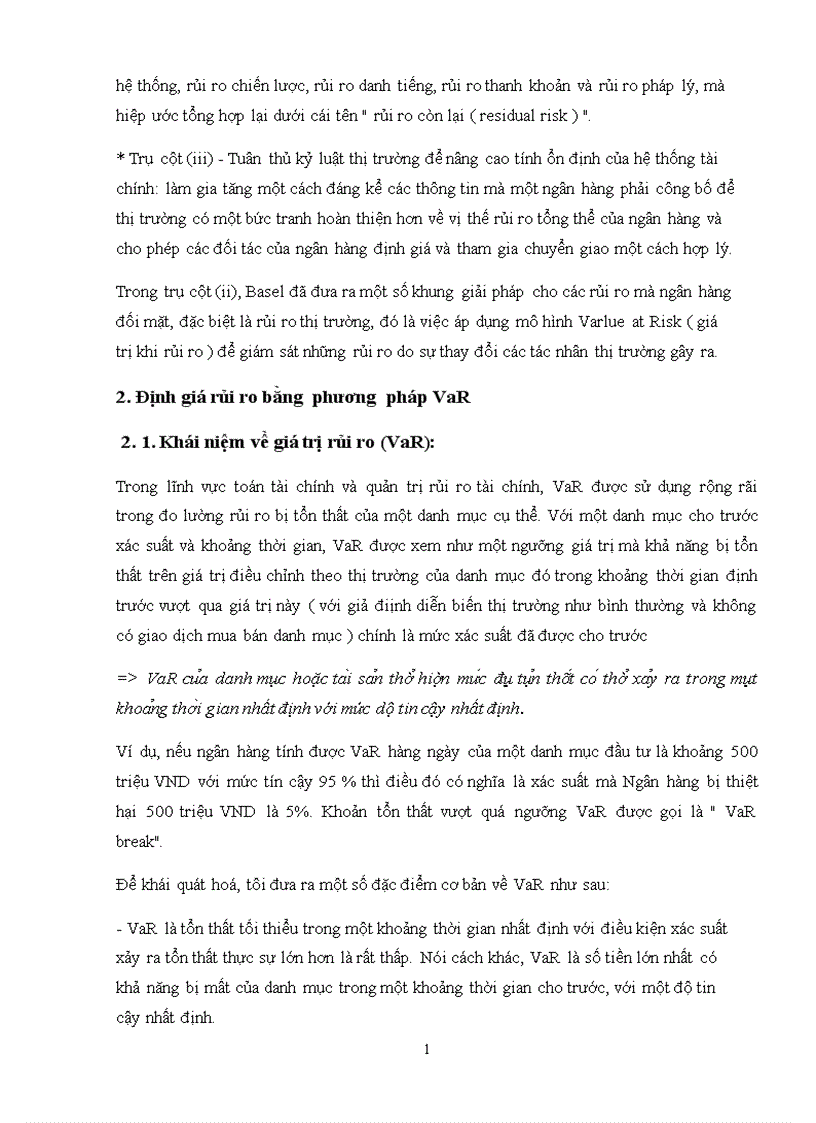 image for page Ứng dụng phương pháp xác định giá trị rủi ro VaR trong phân tích và quản trị rủi ro các dự án đầu tư ngành thép tại Ngân hàng Agribank chi nhánh tỉnh Hải Dương 1