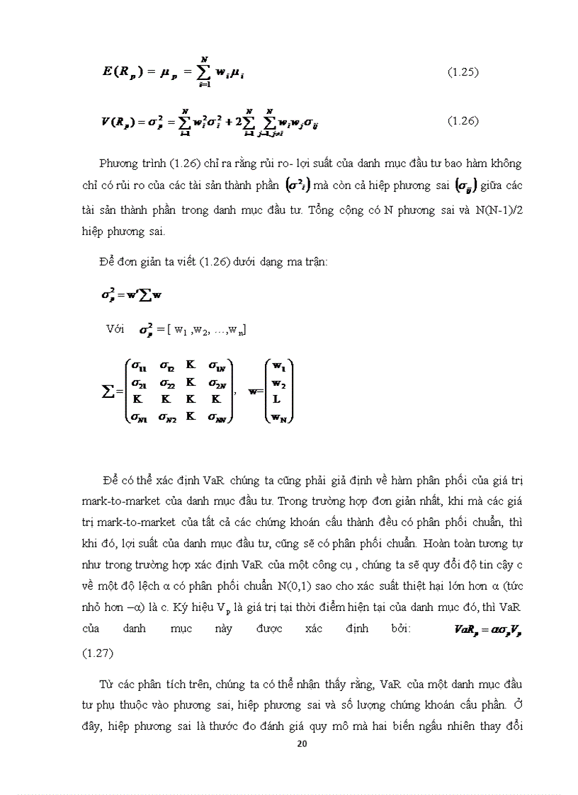 image for page Ứng dụng phương pháp xác định giá trị rủi ro VaR trong phân tích và quản trị rủi ro các dự án đầu tư ngành thép tại Ngân hàng Agribank chi nhánh tỉnh Hải Dương 1