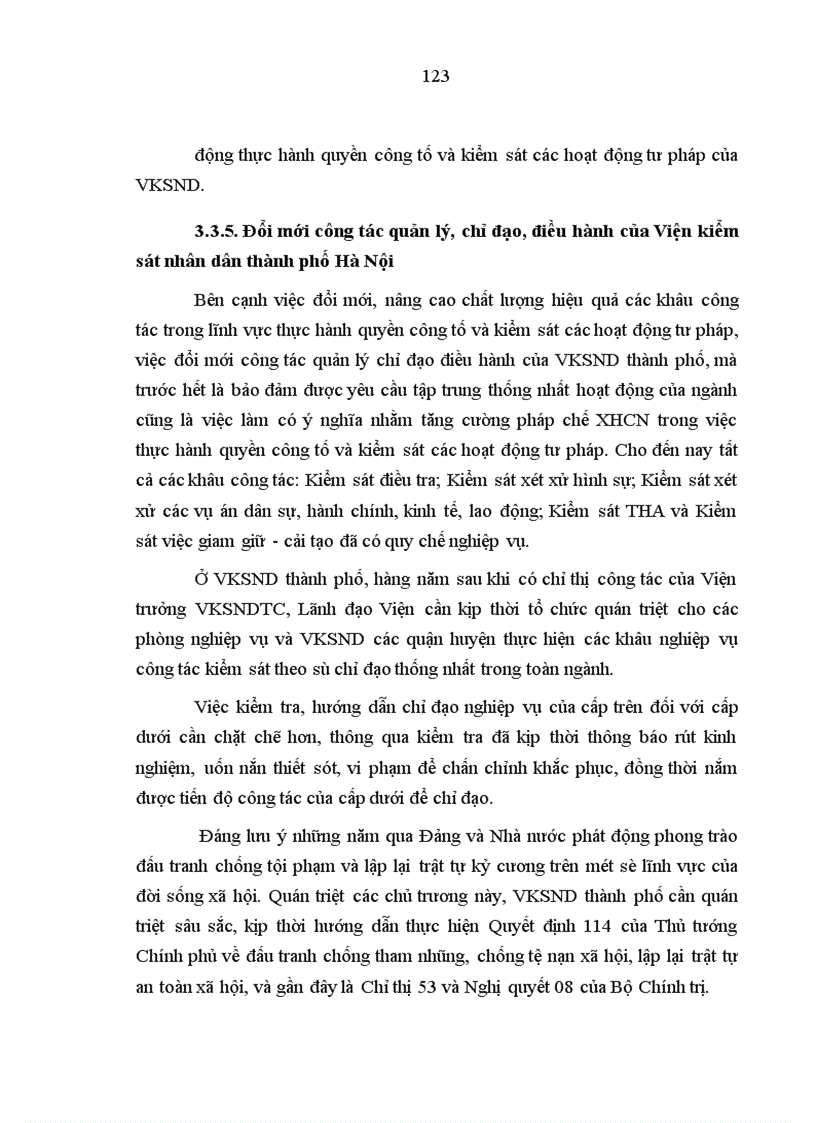 image for page Tăng cường pháp chế XHCN trong hoạt động thực hành quyền công tố và kiểm sát các hoạt động tư pháp của Viện kiểm sát nhân dân thành phố Hà Nội